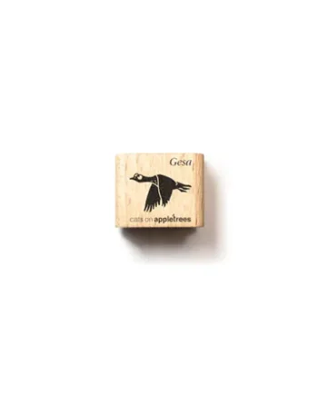 Cats on Appletrees Ministempel Vliegende gans Gesa