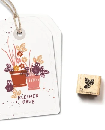 Cats on Appletrees Ministempel Bladeren 2