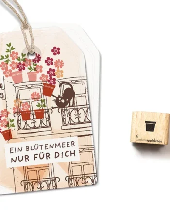 Cats on Appletrees Ministempel Bloempot 6