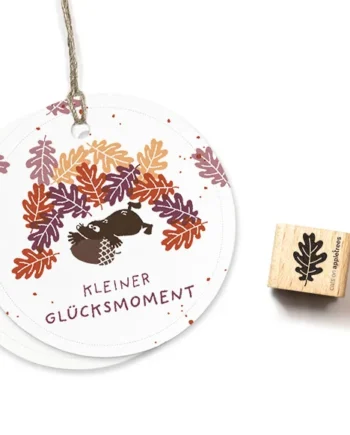 Cats on Appletrees Ministempel Eikenblad