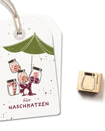 Cats on Appletrees Ministempel Voorraadpot 2