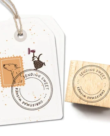 Cats on Appletrees Stempel rond postzegel